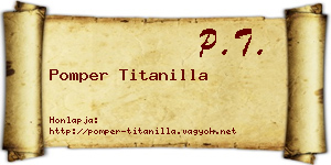 Pomper Titanilla névjegykártya